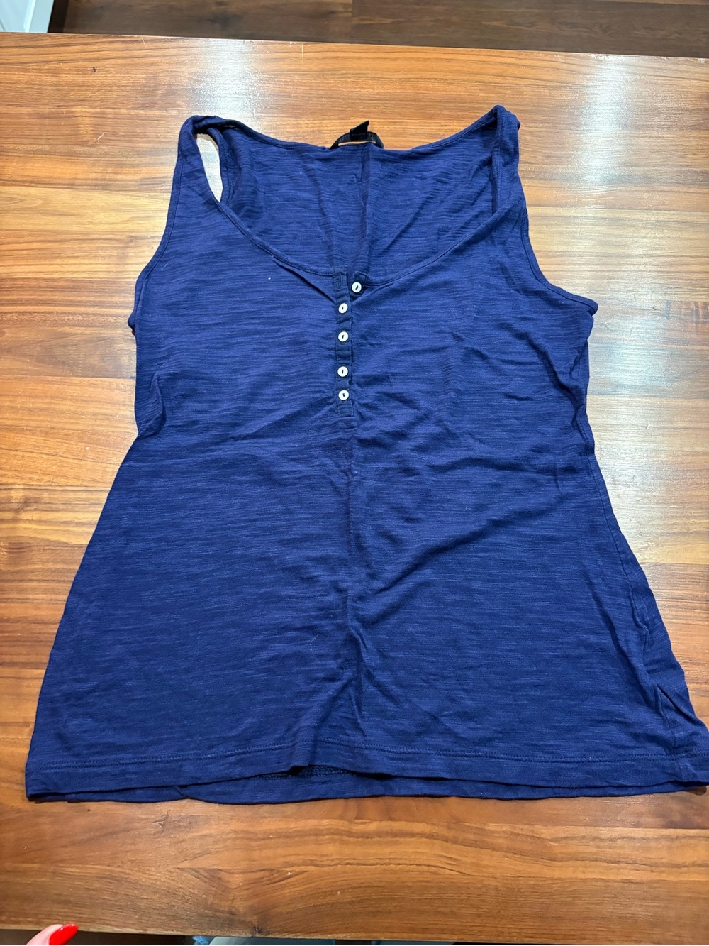 Banana Republic Navy Button-Front Tank Top